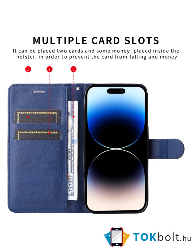 Oldalra nyíló tok Xiaomi 17T Pro telefonhoz - KÉK