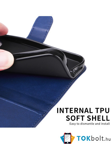 Oldalra nyíló tok Xiaomi 17T Pro telefonhoz - KÉK