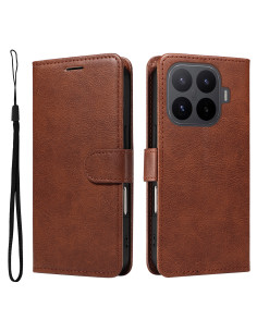 Oldalra nyíló tok Xiaomi 17T Pro telefonhoz - BARNA