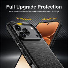 Honor 600 / 600 Pro karbon mintás tok - FEKETE