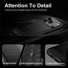 Honor 600 / 600 Pro karbon mintás tok - FEKETE