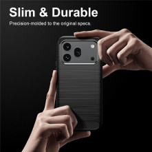 Honor 600 / 600 Pro karbon mintás tok - FEKETE