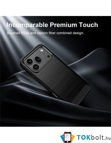 Honor 600 / 600 Pro karbon mintás tok - FEKETE