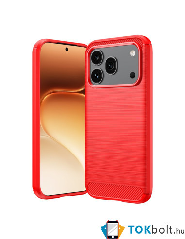 Honor 600 Pro / 600 karbon mintás tok - PIROS