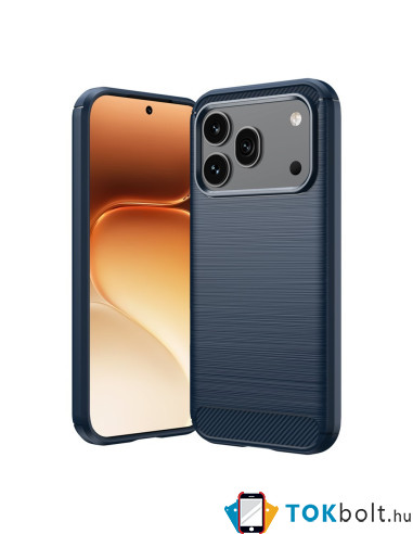 Honor 600 / 600 Pro karbon mintás tok - KÉK