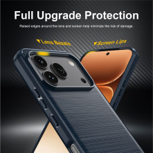 Honor 600 / 600 Pro karbon mintás tok - KÉK
