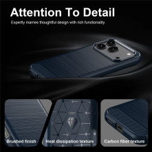Honor 600 / 600 Pro karbon mintás tok - KÉK