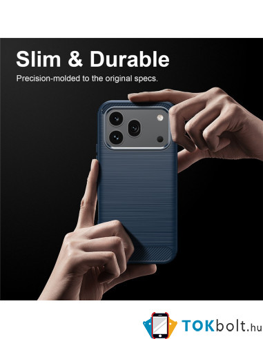 Honor 600 / 600 Pro karbon mintás tok - KÉK