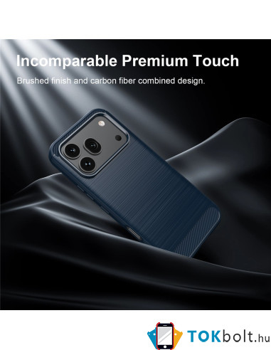 Honor 600 / 600 Pro karbon mintás tok - KÉK