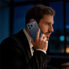 Honor 600 / 600 Pro karbon mintás tok - KÉK