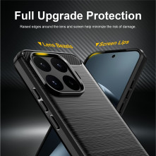 Xiaomi 17T karbon mintás tok - FEKETE