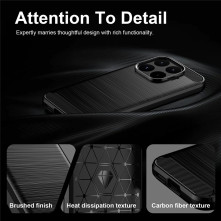 Xiaomi 17T karbon mintás tok - FEKETE