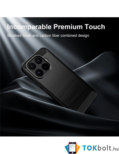Xiaomi 17T karbon mintás tok - FEKETE