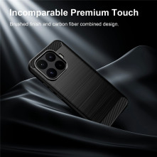 Xiaomi 17T karbon mintás tok - FEKETE