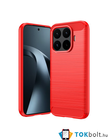 Xiaomi 17T karbon mintás tok - PIROS