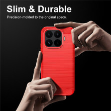 Xiaomi 17T karbon mintás tok - PIROS