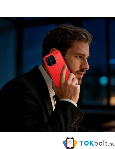 Xiaomi 17T karbon mintás tok - PIROS
