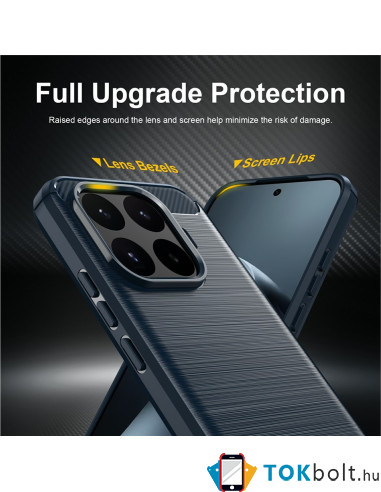 Xiaomi 17T karbon mintás tok - KÉK