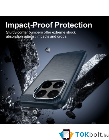 Xiaomi 17T karbon mintás tok - KÉK