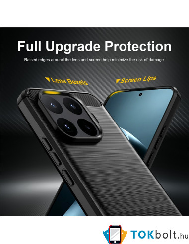 Xiaomi 17T Pro karbon mintás tok - FEKETE