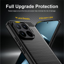 Xiaomi 17T Pro karbon mintás tok - FEKETE