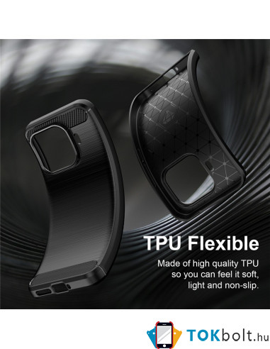 Xiaomi 17T Pro karbon mintás tok - FEKETE