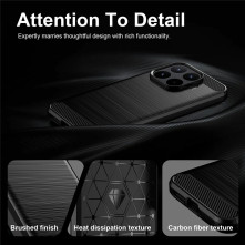 Xiaomi 17T Pro karbon mintás tok - FEKETE