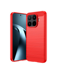 Xiaomi 17T Pro karbon mintás tok - PIROS