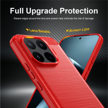 Xiaomi 17T Pro karbon mintás tok - PIROS
