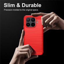 Xiaomi 17T Pro karbon mintás tok - PIROS