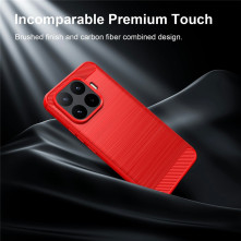 Xiaomi 17T Pro karbon mintás tok - PIROS