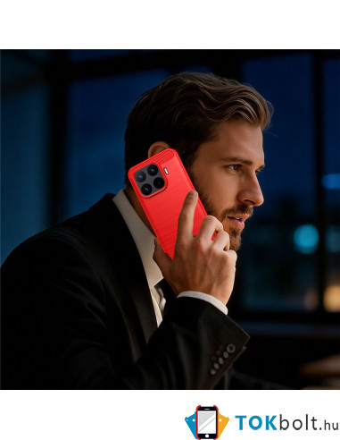 Xiaomi 17T Pro karbon mintás tok - PIROS
