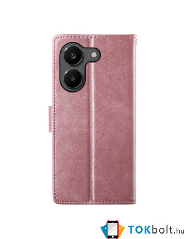 Oldalra nyíló tok Xiaomi Poco X8 Pro telefonhoz - RÓZSASZÍN