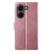 Oldalra nyíló tok Xiaomi Poco X8 Pro telefonhoz - RÓZSASZÍN
