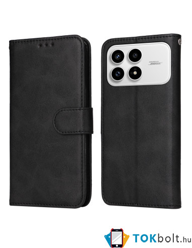 Oldalra nyíló tok Xiaomi Redmi K90 / Poco F8 Pro telefonhoz - FEKETE