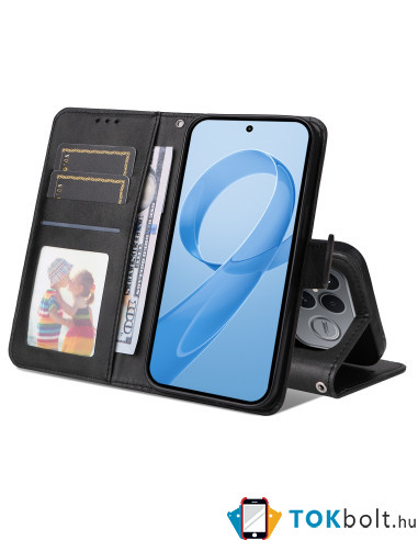 Oldalra nyíló tok Xiaomi Redmi K90 Pro Max / Poco F8 Ultra telefonhoz - FEKETE