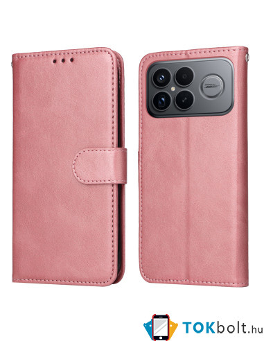 Oldalra nyíló tok Xiaomi Redmi K90 Pro Max / Poco F8 Ultra telefonhoz - RÓZSASZÍN