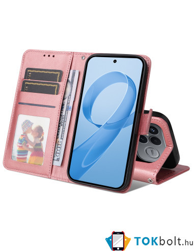 Oldalra nyíló tok Xiaomi Redmi K90 Pro Max / Poco F8 Ultra telefonhoz - RÓZSASZÍN