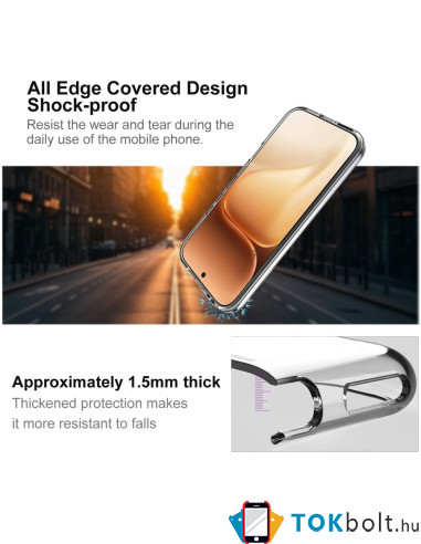 IMAK rugalmas TPU tok Honor 600 / 600 Pro 5G / X9d 5G / X70 5G készülékhez - ÁTLÁTSZÓ