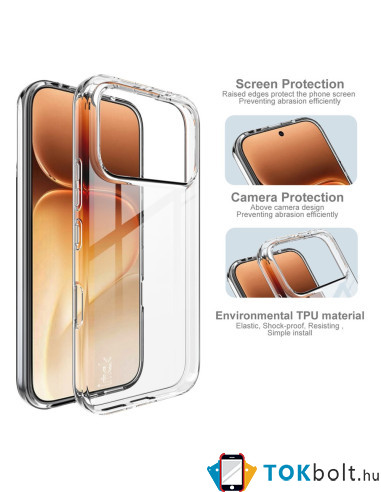 IMAK rugalmas TPU tok Honor 600 / 600 Pro 5G / X9d 5G / X70 5G készülékhez - ÁTLÁTSZÓ