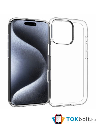 Rugalmas TPU tok Apple iPhone 16 Pro készülékhez - ÁTTETSZŐ
