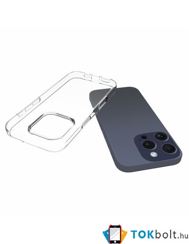 Rugalmas TPU tok Apple iPhone 16 Pro készülékhez - ÁTTETSZŐ
