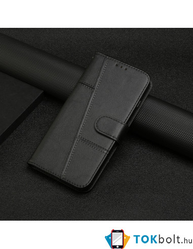 Oldalra nyíló tok Honor 600 Smart telefonhoz - FEKETE