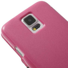 Pink színű notesz telefontok Samsung Galaxy S5 telefonhoz