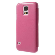 Pink színű notesz telefontok Samsung Galaxy S5 telefonhoz