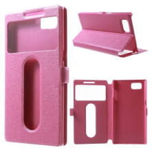 Pink színű két ablakos tok Lenovo Vibe Z2 Pro telefonhoz