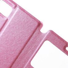Pink színű két ablakos tok Lenovo Vibe Z2 Pro telefonhoz