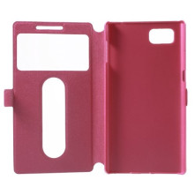 Pink színű két ablakos tok Lenovo Vibe Z2 Pro telefonhoz