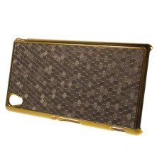 Kávébarna színű elegáns kemény telefontok Sony Xperia M4 Aqua / M4 Aqua Dual készülékhez