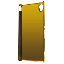 Kávébarna színű elegáns kemény telefontok Sony Xperia M4 Aqua / M4 Aqua Dual készülékhez
